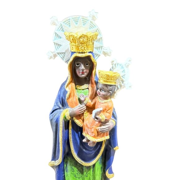 Vibrant Erzulie Dantor African Statue, 12" Resin Figurine, Spiritual Vodou Altar - Picture 3 of 6